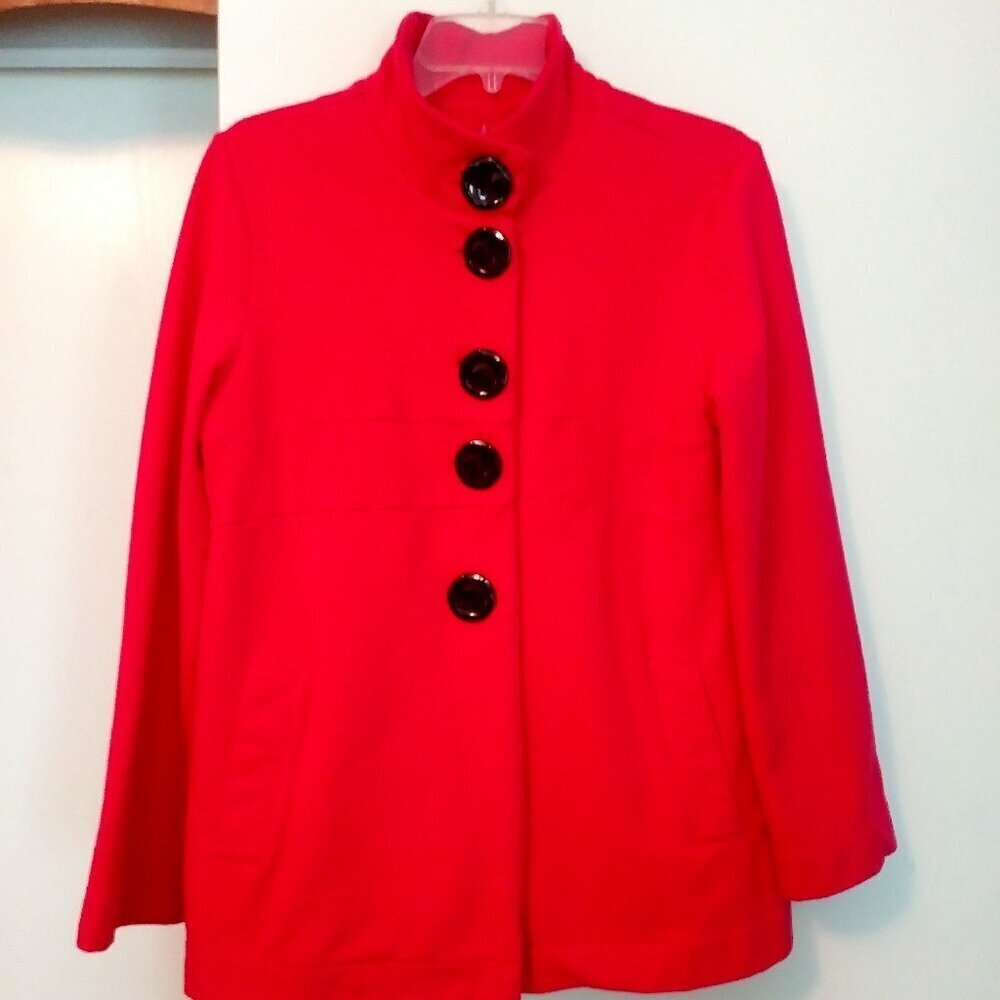 🔥 Nirvana in Red 🌺 Neon Buddha Jacket | Black Buttons | Size M | Lightweight